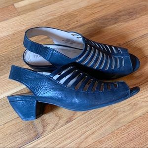 Nurture Vivicah Caged Leather Slingback Sandals